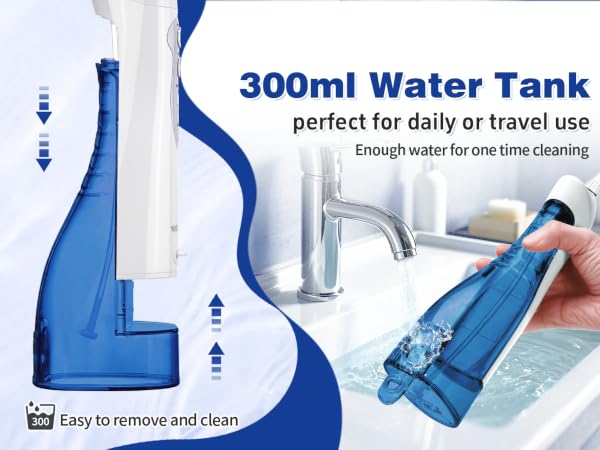Blue water flosser water dental flosser pick teeth with 300ml water tank