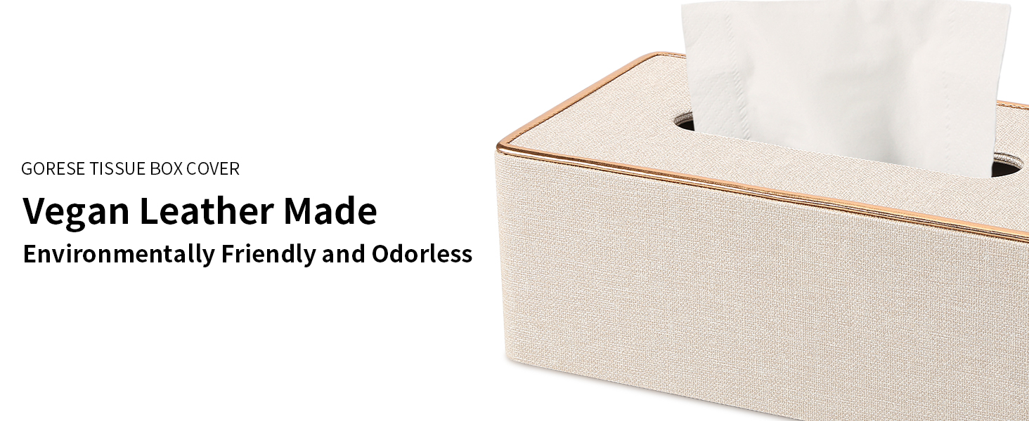 leather tissue box cover