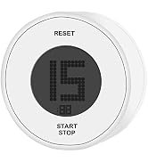 WIOR Digital Kitchen Timer, Magnetic 99-Minute Count Up/Countdown Timer with Loud Alarm and Visua...
