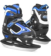 Nattork Adjustable Ice Skates, Ice Skating for Kids, Boys and Girls, Hockey Lace-Up Skates - Soft...