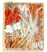 DIY Natural Dried Flower Set, Orange Bulk Stemmed Dried Flowers, Handmade Dried Flowers, Door Han...