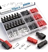 smseace 70Pcs 15/30/45 Amp Power Connectors with PVC Cover 1.5-6mm² (20-10AWG) Quick Disconnect P...