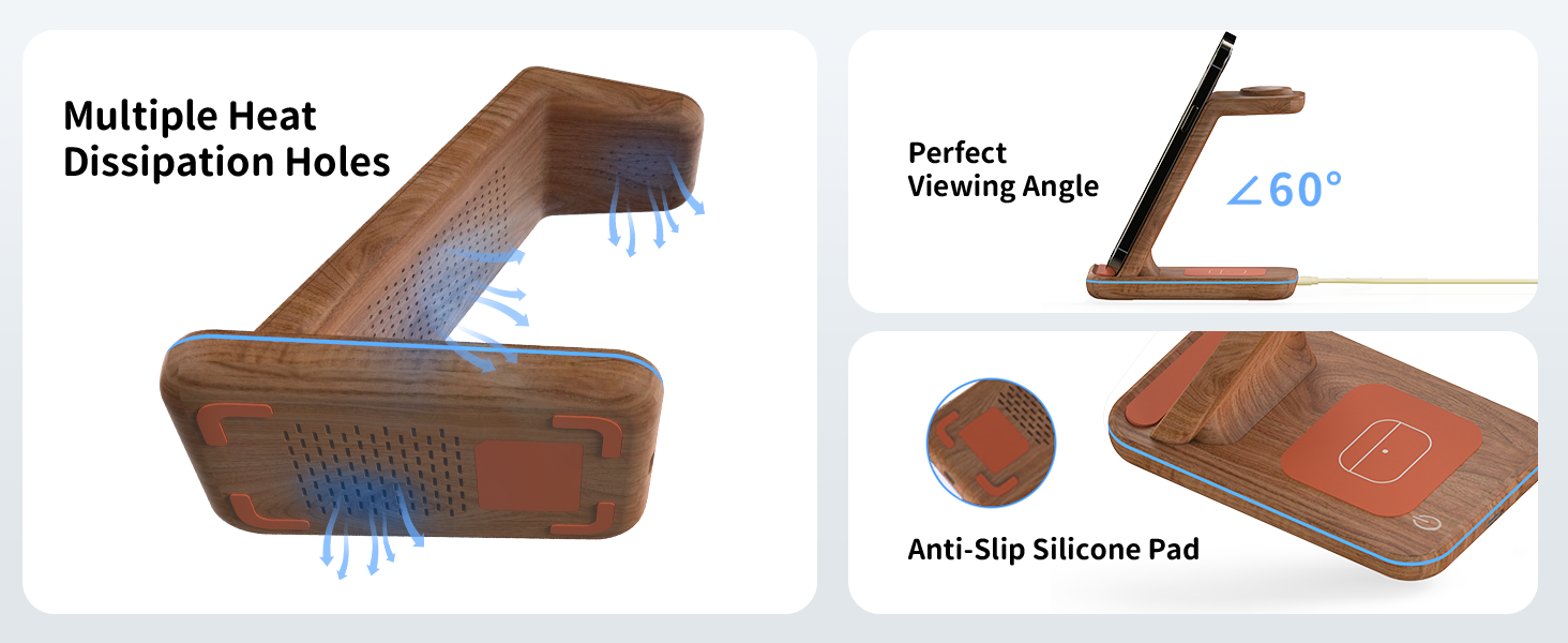 3 in 1 wireless charging stations