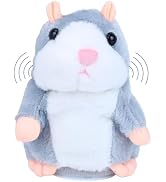 Talking Hamster Repeats What You Say, Hamster Stuffed Animals Plush Figure Talking Toys with Inte...