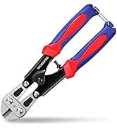 WORKPRO Mini Bolt Cutter 8-inch/210mm, CR-MO Small Bolt Cutter, Heavy Duty Wire Cable Cutter, Spr...