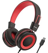 Bywulanda Upgrade USB Type C Kids Headphone for School, 94dB Safe Volume Limited, HD Stereo Sound...