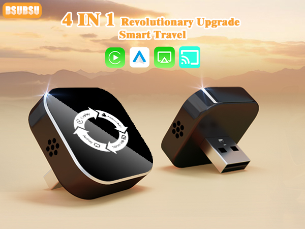 BSUBSU 4 in 1 Screen Mirroring Wireless CarPlay