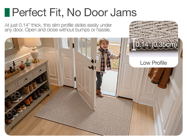 Ultra thin door mat indoor entrance