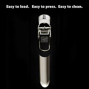 Mannkitchen easy to clean high capacity dishwasher safe garlic press 304 stainless steel anti rust