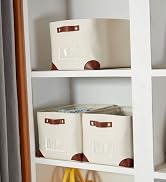 DECOMOMO Storage Bins | Fabric Storage Basket for Shelves with Label for Organizing Closet Nurser...