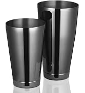 ETENS Boston Cocktail Shaker Black, Cocktail Shaker Tins Weighted, Bar Shaker Set Bartender Shake...