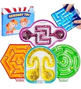 Squishy Sensory Fidget Toys for Kids - 5-Pack Maze Sensory Toy for Anxiety & Stress Relief, Calm ...