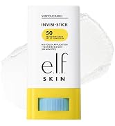 e.l.f. SKIN Suntouchable Invisi-Stick Face Sunscreen SPF 50, Clear, Lightweight with Sunflower Se...
