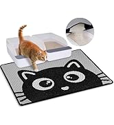 Bienbee Cat Litter Mat, 30"x24" Litter Mat Double Layer Litter Trapping Mat, Reduces Tracking and...