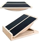 Adjustable Foot Incline Wooden Slant Board For Calf Stretching,440lb Capacity, Balance Velour Str...