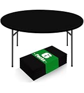 Moosfor Round Spandex Tablecloth 6 Pack, Elastic Fitted Waterproof Tablecloths for 45"-56" Tables...
