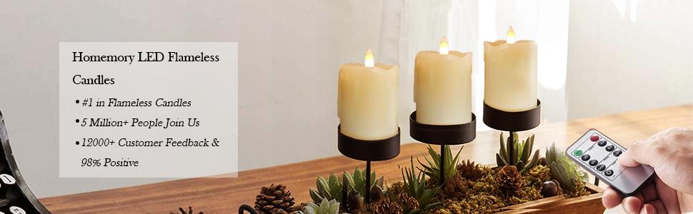 Flameless Pillar Candles