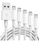 TUMABER 5 Pack Apple MFi Certified iPhone Charger Cable 6Ft, Lightning to USB Cord 6 Foot, 2.4A F...