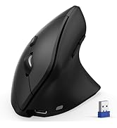TECKNET Ergonomic Mouse, Wireless Vertical Mouse, 4800 DPI, Rechargeable Bluetooth Mice for Carpa...