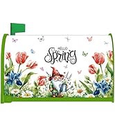 Inisajace Spring Magnetic Mailbox Covers - Floral Gnome Hello Spring Magnetic Mailbox Covers Stan...