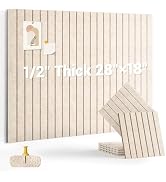 AkuDecor 1/2" Thick Cork Board for Office, 6 Pack Felt Wall Tiles -28"x18" with Safe Adhesive Tab...