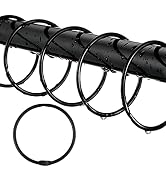 24 Pack Shower Curtain Rings,Rust Proof Shower Curtain Hooks for Bathroom,Circular Decorative Sho...