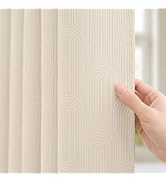 BTTN Cream Boho Shower Curtain, Modern Arch Textured Waterproof Fabric Shower Curtain Set with Pl...