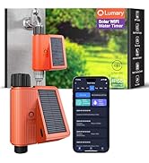 Lumary Solar WiFi Sprinkler Timer with Flow Monitor, Smart Water Timer for Garden Hose, Remote Co...