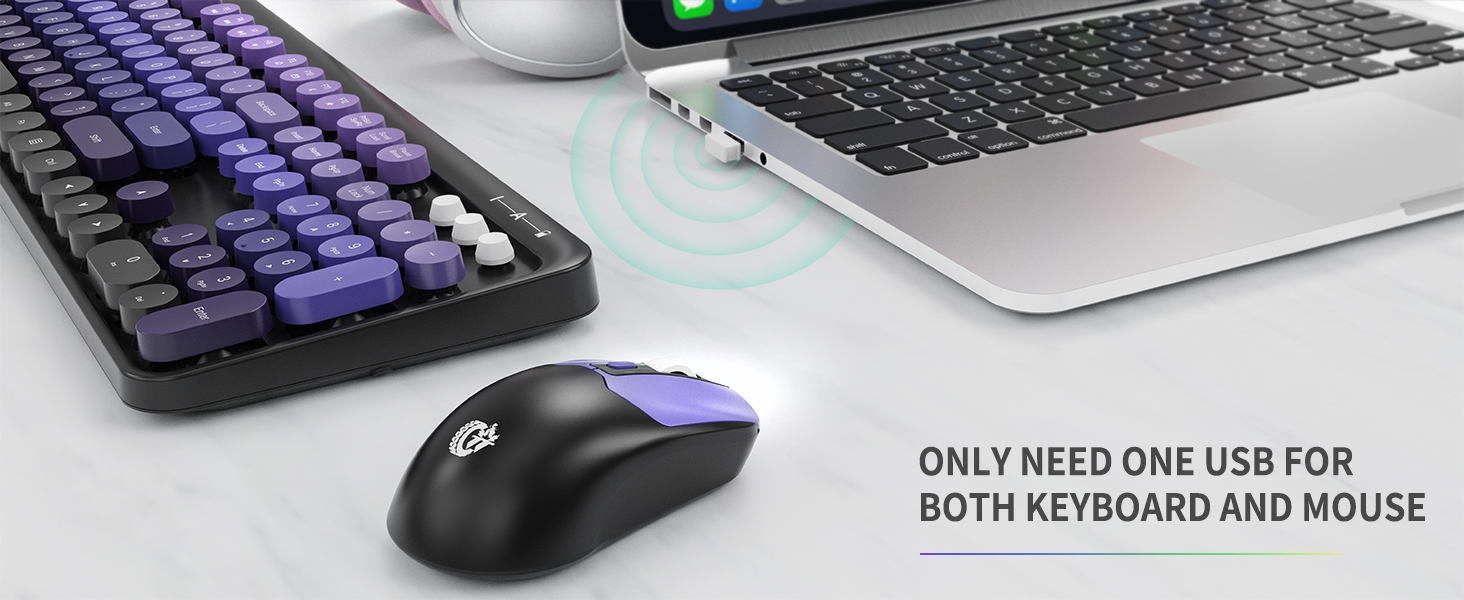 colored keyboards and mouse set wireless