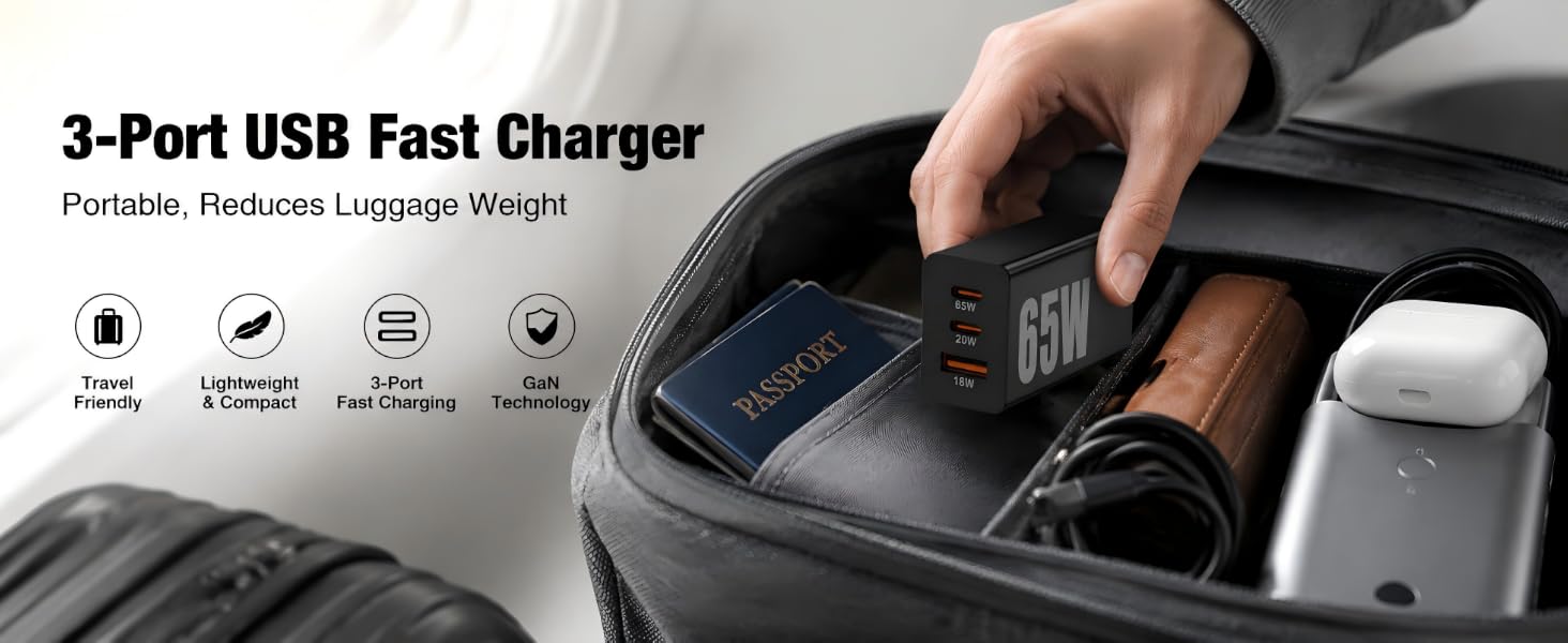 65W 3 PORTS CHARGER