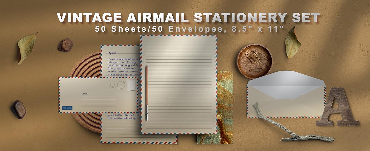 Vintage airmail Stationary set