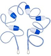 Aulock 16Ft Pool Safety Rope with Floats - Effective Visibility Floating Rope Divider Barrier wit...