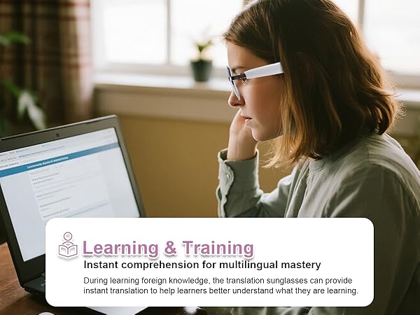 ai wireless bluetooth translation glasses