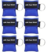 AOUTACC 6 Pack CPR Face Shield Mask, Keychain Mask Disposable Emergency Kit CPR Face Shields Pock...