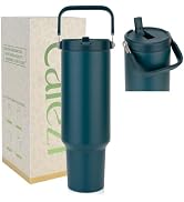 Cafezi 50 oz Tumbler with Lid and Straw, 18/8 Stainless Steel Water Bottles | Flip Straw, Top Han...