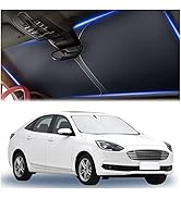240T Thickened Automotive Glass Sunshade and Comes with Storage Bag,Keep Car Interior Cool,Univer...