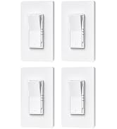 DEWENWILS Dimmer Light Switch, Single Pole/3-Way LED Slide Dimmer Light Switch for 300W Dimmable ...