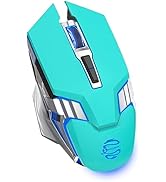 Green Wireless Mouse Gaming Mouse Bluetooth with 3-Modes(BT5.0+BT3.0+2.4GHz), RGB Backlit, Silent...