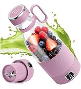 MIAOKE Portable Blender, 6 Blades Juicer Cup for Juice Shakes and Smoothies 350ml Mini Blender wi...
