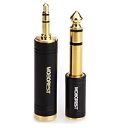 MOBOREST 3.5mm to 1/4 (6.35mm) Stereo Pure Copper Adapter, 1/8 Inch to 1/4 Inch Stereo Adapter, C...