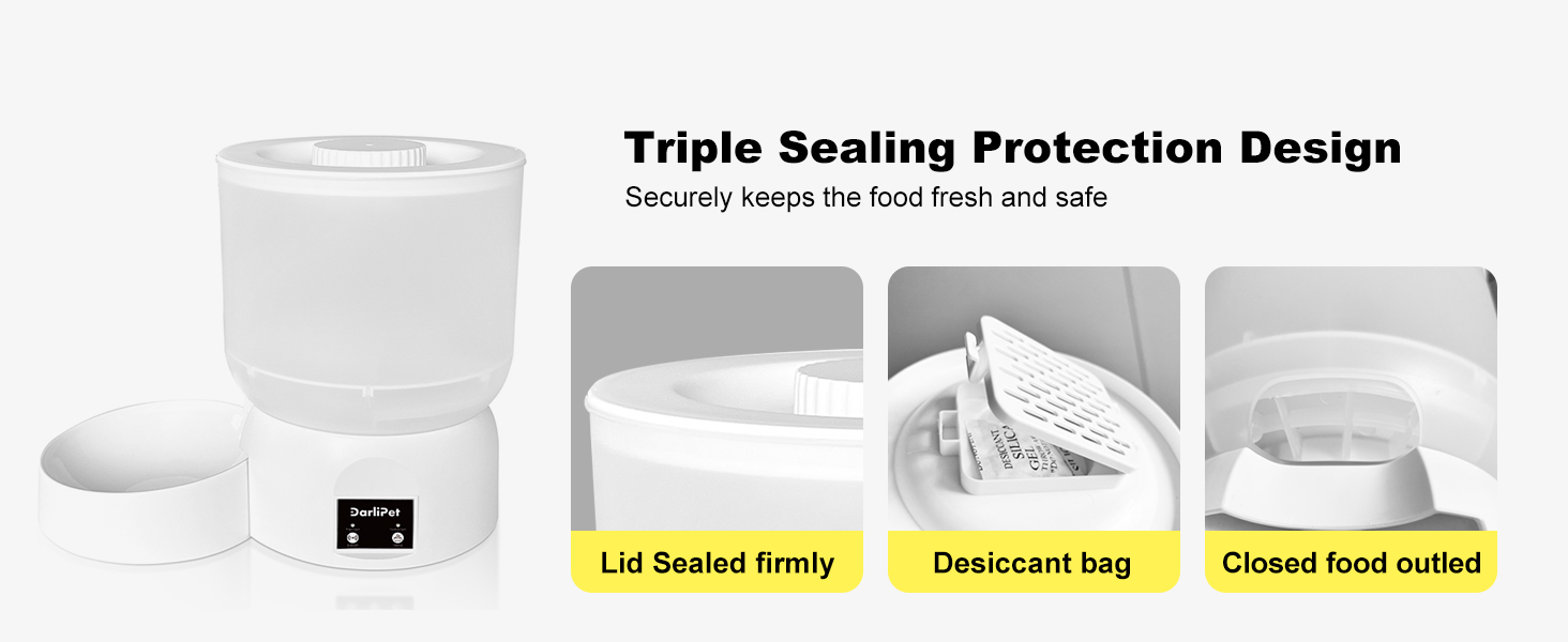 Darlipet self feeding cat food dispenser, fressness protection