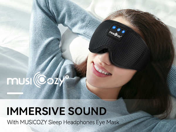 sleep headphones bluetooth sleep eye mask headphones headband for side sleepers cool gadgets gift
