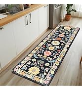 AQQA Vintage Floral Area Rug, 2x6 Washable Runner Rug for Hallway Entryway, Farmhouse Non Slip No...
