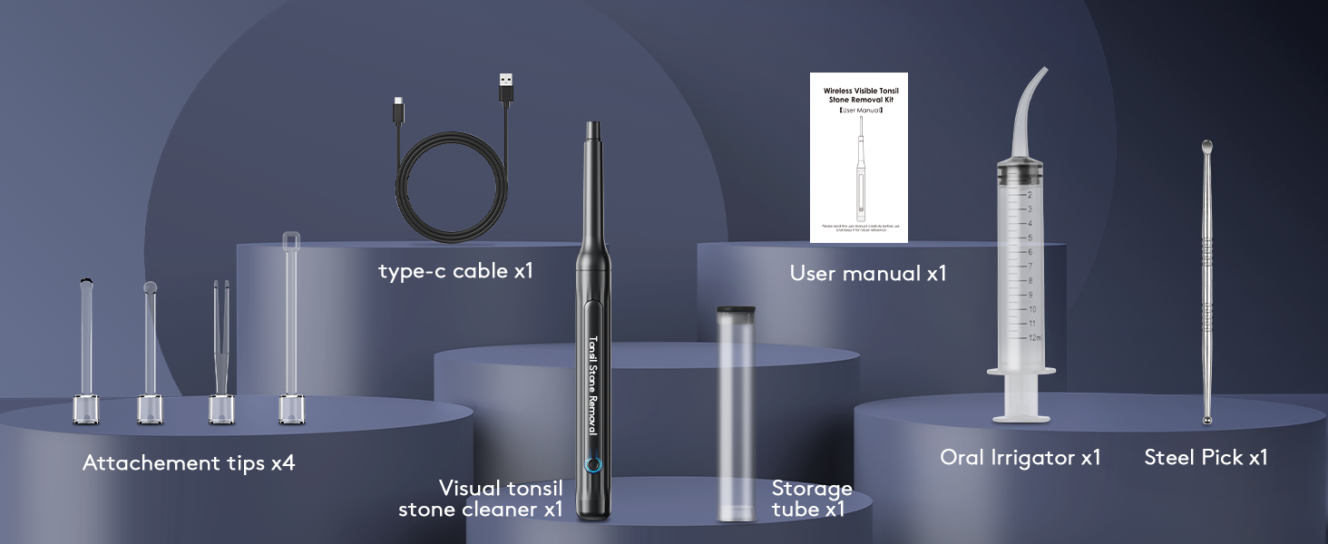 tonsil stone removal kit with light