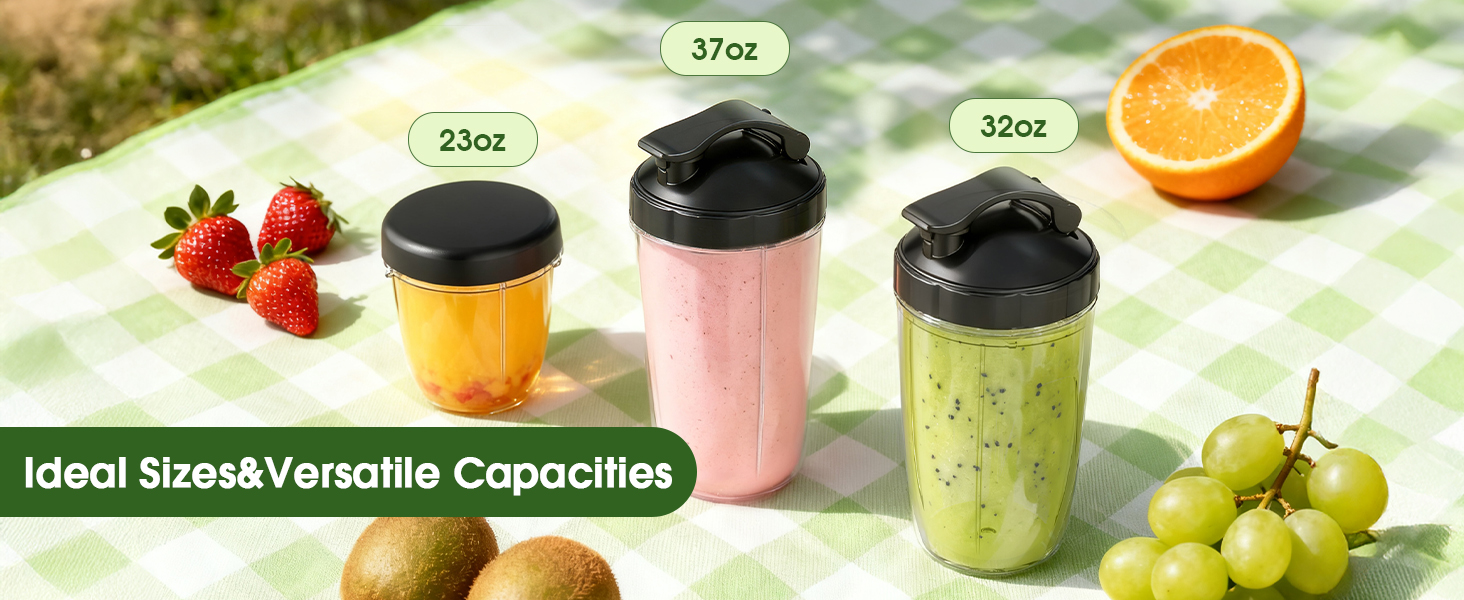 Blenders for Kitchen with 23oz, 32oz, 37oz Easy Go Cups