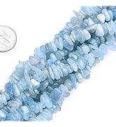 HAAMIIQII 5-8mm Natural Aquamarine Chips Beads Irregular Chip Stones Loose Gemstone Beads