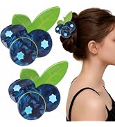 2 PCS Fruit Hair Claw Clips for Women Girls Cute Blueberry Hair Clip Stylish Grape Barrettes Stro...