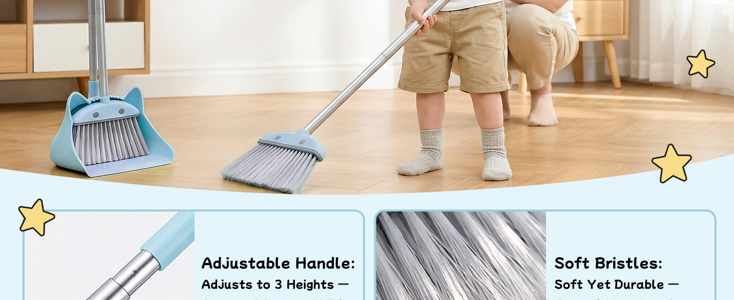 Kids Mini Broom Set (Blue)