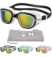 Whale Kids Swim Goggles Wear Comfortable UV400 Antifog Polarized Swimming Goggles Suitable for ag...