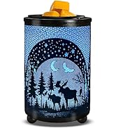 Leyoue Electric Wax Warmer with Efficient PTC Heating - Enchanting Deer in Forest Iron Design, Qu...